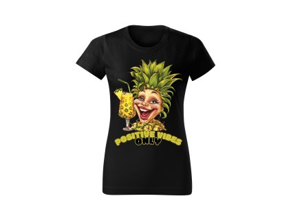 damske-bavlnene-tricko-s-potiskem-ananasova-pani-ananas-positive-vibe-only-malfini-adler-100%-bavlna-cerne