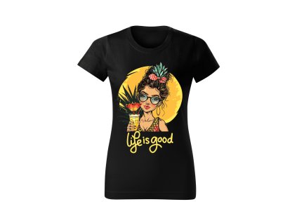 damske-bavlnene-tricko-s-potiskem-ananas-letni-potisk-life-is-good-ananasovy-drink-malfini-adler-100%-bavlna-cerne