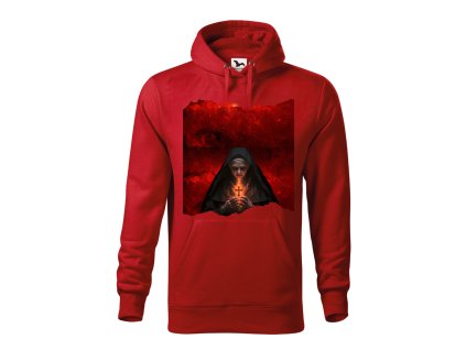 damska-bavlnena-mikina-s-kapuci-a-klokankovou-kapsou-s-originalnim-hororovym-strasidelnym-potiskem-the-nun-jeptiska-valak-sestra-scary-creepy-malfini-adler-65%-bavlna-35%-polyester-cervena