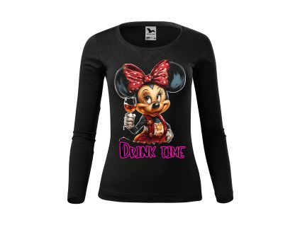 damske-bavlnene-tricko-s-dlouhym-rukavem-s-potiskem-minnie-mouse-drink-time-tricko-na-party-mickey-mouse-disney-pro-milovnice-minnie-mouse-minie-darek-na-vanoce-vanocni-darek--malfini-adler-100%-bavlna-cerna