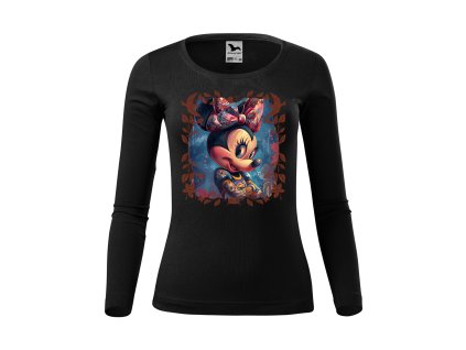 damske-bavlnene-tricko-s-dlouhym-rukavem-s-potiskem-minnie-mouse-mickey-mouse-disney-netradicni-potisk-s-minnie-pro-milovnice-minnie-a-mickey-darek-na-vanoce-vanocni-darek-pro-manzelku-milenku-partnerku-sestru-dceru-malfini-adler-100%-bavlna-cerna