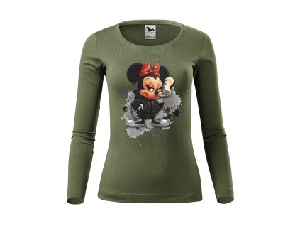 damske-bavlnene-tricko-s-dlouhym-rukavem-s-potiskem-minnie-mouse-mickey-mouse-disney-drsnacka-minnie-minnie-s-cigaretou-netradicni-potisk-s-minnie-pro-milovnice-minnie-mouse-a-mickey-mouse-darek-na-vanoce-vanocni-darek-malfini-adler-100%-bavlna-khaki