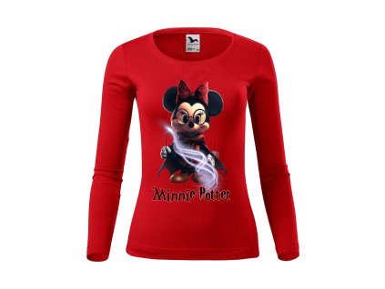 damske-bavlnene-tricko-s-potiskem-minnie-mouse-mickey-mouse-disney-minnie-potter-pro-milovnice-minnie-mouse-pro-milovnice-harryho-pottera-darek-na-vanoce-vanocni-darek-malfini-adler-100%-bavlna-cervena