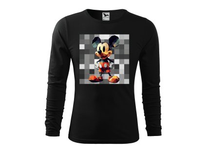 panske-bavlnene-tricko-s-dlouhym-rukavem-s-potiskem-mickey-mouse-mickey-z-geomtrickych-tvaru-netradicni-potisk-s-mickey-mousem-disney-malfini-adler-vanocni-darek-darek-na-vanoce-100%-bavlna-cerna