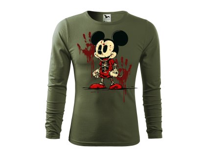 panske-bavlnene-tricko-s-dlouhym-rukavem-s-potiskem-kostlivec-mickey-mouse-netradicni-potisk-mickey-mousem-vanocni-darek-darek-na-vanoce-malfini-adler-disney-100%-bavlna-khaki