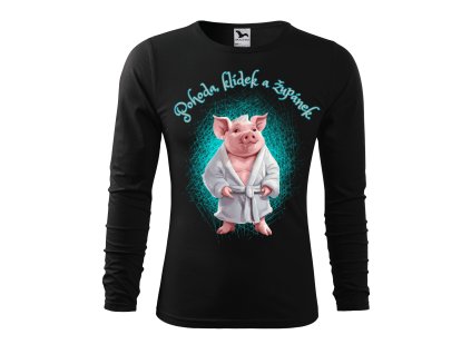 panske-bavlnene-tricko-s-dlouhym-rukavem-s-vtipnym-originalnim-potiskem-prasete-v-zupanu-svihak-lazensky-darek-na-vanoce-vanocni-darek-malfini-adler-100%-bavlna-cerna