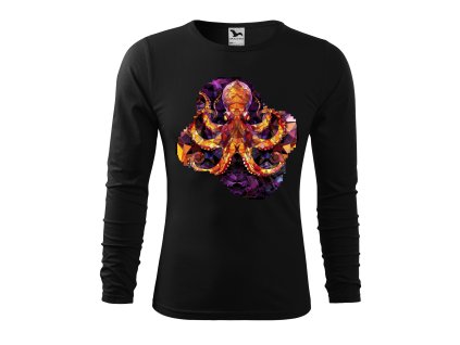 panske-bavlnene-tricko-s-dlouhym-rukavem-s-potiskem-chobotnice-octopus-kraken-geometricke-tvary-netradicni-potisk-s-chobotnici-darek-na-vanoce-vanocni-darek-malfini-adler-100%-bavlna-cerna