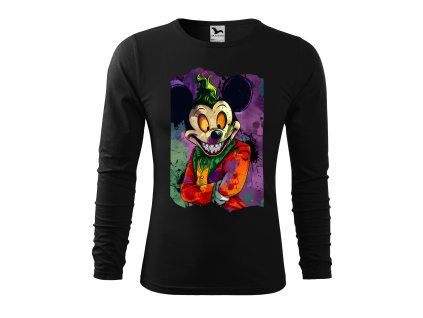 panske-bavlnene-tricko-s-dlouhym-rukavem-s-potiskem-mickey-mouse-joker-disney-netradicni-potisk-s-mickey-mousem-disney-darek-na-vanoce-vanocni-darek-malfini-adler-100%-bavlna-cerna