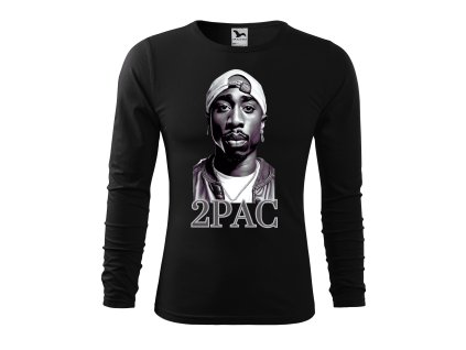panske-bavlnene-tricko-s-dlouhym-rukavem-s-potiskem-2Pac-pro-milovniky-oldschool-rapu-darek-na-vanoce-vanocni-darek-malfini-adler-100%-bavlna-cerna