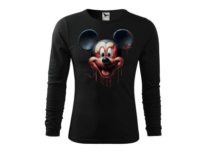panske-bavlnene-tricko-s-dlouhym-rukavem-s-potiskem-bloody-mickey-krvavy-mickey-mouse-hororovy-mickey-mouse-netradicni-potisk-s-mickey-mousem--darek-na-vanoce-vanocni-darek-malfini-adler-100%-bavlna-cerna