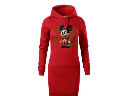 damska-bavlnena-dlouha-mikina-s-kapuci-a-klokankovou-kapsou-s-originalnim-potiskem-strasidelna-minnie-mouse-netradicni-potisk-s-minnie-mouse-mickey-mouse-disney-vanocni-darek-darek-na-vanoce-malfini-adler-65%-bavlna-35%-polyester-cervena