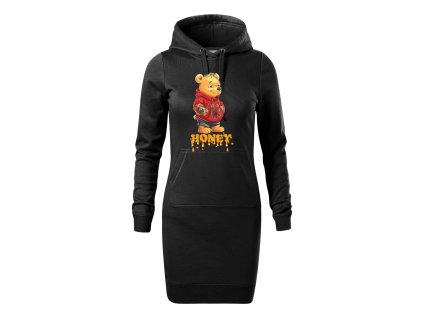 damska-bavlnena-dlouha-mikina-s-kapuci-a-klokankovou-kapsou-s-potiskem-potetovany-medvidek-pu-winnie-the-pooh-disney-vanocni-darek-darek-na-vanoce-malfini-adler-65%-bavlna-35%-polyester-cerna