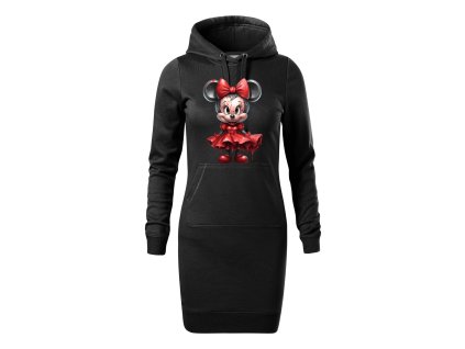 damska-bavlnena-dlouha-mikina-s-kapuci-a-klokankovou-kapsou-s-potiskem-bloody-minnie-disney-netradicni-potisk-s-minnie-mouse-disney-mickey-mouse-vanocni-darek-darek-na-vanoce-malfini-adler-65%-bavlna-35%-polyester-cerna