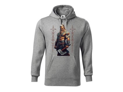panska-bavlnena-mikina-s-kapuci-a-klokankovou-kapsou-s-potiskem-vikinga-nova-verze-vikinga-ragnarok-thor-malfini-adler-65%-bavlna-35%-polyester-darek-na-vanoce-vanocni-darek-seda