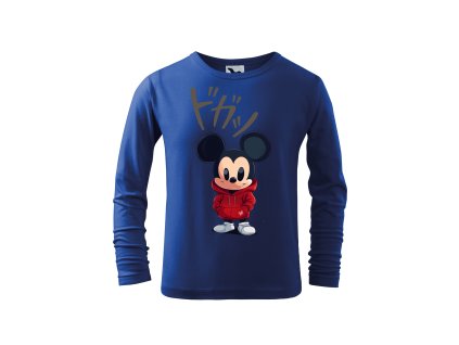 chlapecke-bavlnene-tricko-s-dlouhym-rukavem-s-potiskem-mickey-mouse-anime-disney-mickey-v-anime-stylu-vanocni-darek-darek-na-vanoce-malfini-adler-100%-bavlna-modra