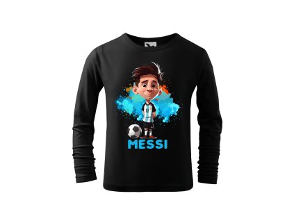 chlapecke-bavlnene-tricko-s-dlouhym-rukavem-pro-fotbalisty-pro-fanousky-messiho-s-potiskem-messiho-darek-na-vanoce-vanocni-darek-malfini-adler-100%-bavlna-cerna