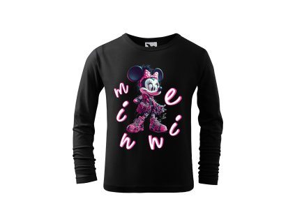 divci-bavlnene-tricko-s-dlouhym-rukavem-s-potiskem-stylova-minnie-mouse-disney-netradicni-potisk-s-minnie-darek-na-vanoce-vanocni-darek-malfini-adler-100%-bavlna-cerna