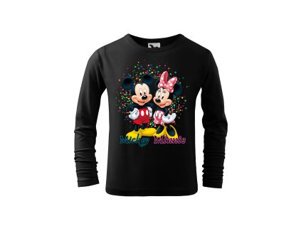divci-bavlnene-tricko-s-dlouhym-rukavem-s-potiskem-mickey-mouse-a-minnie-mouse-disney-darek-na-vanoce-vanocni-darek-malfini-adler-100%-bavlna-cerna