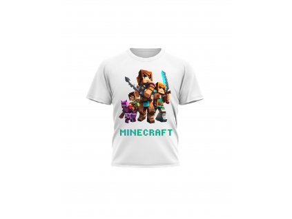 Detske-Tricko-s-kratkym-rukavem-triko-pro-chlapce-triko-s-potiskem-malfini-adler-Chlapecke-Tricko-Minecraft-bile-100%-bavlna
