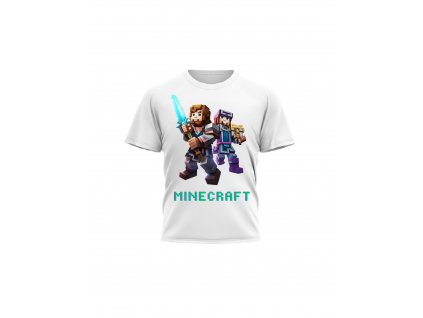 Detske-Tricko-s-kratkym-rukavem-tricko-s-potiskem-tricka-s-potiskem-tricko-s-originalnim-potiskem-Chlapecke-Tricko-Minecraft-postavy-malfini-adler-bile-100%-bavlna