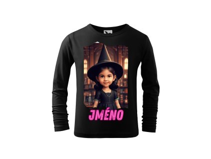 divci-personalizovane-tricko-s-dlouhym-rukavem-mala-carodejka-vanocni-darek-darek-na-vanoce-malfini-adler-100%-bavlna-cerna
