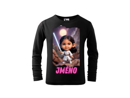 divci-bavlnene-personalizovane-tricko-s-dlouhym-rukavem-jedi-star-wars-vanocni-darek-darek-na-vanoce-malfini-adler-100%-bavlna-cerna