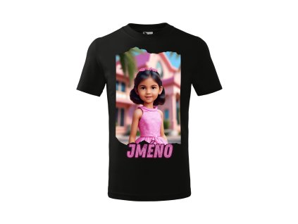 divci-bavlnene-personalizovane-tricko-s-kratkym-rukavem-barbie-vanocni-darek-darek-na-vanoce-malfini-adler-100%-bavlna-cerna