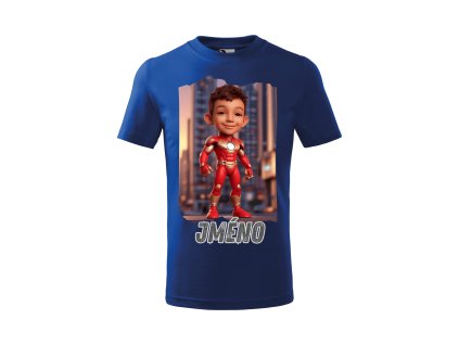 chlapecke-bavlnene-personalizovane-tricko-s-kratkym-rukavem-superman-vanocni-darek-darek-na-vanoce-malfini-adler-100%-bavlna-modra