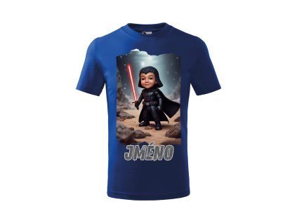 chlapecke-bavlnene-personalizovane-tricko-s-kratkym-rukavem-darth-vader-jedi-star-wars-vanocni-darek-darek-na-vanoce-malfini-adler-100%-bavlna-modre