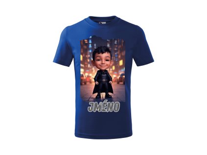 chlapecke-bavlnene-personalizovane-tricko-s-kratkym-rukavem-batman-vanocni-darek-darek-na-vanoce-malfini-adler-100%-bavlna-modra