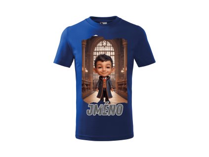 chalpecke-bavlnene-personallizovane-tricko-s-kratkym-rukavem-harry-potter-student-car-a-kouzel-darek-na-vanoce-vanocni-darek-malfini-adler-100%-bavlna-modra