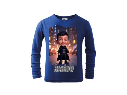 chlapecke-bavlnene-personalizovane-tricko-batman-vanocni-darek-darek-na-vanoce-malfini-adler-100%-bavlna-modra