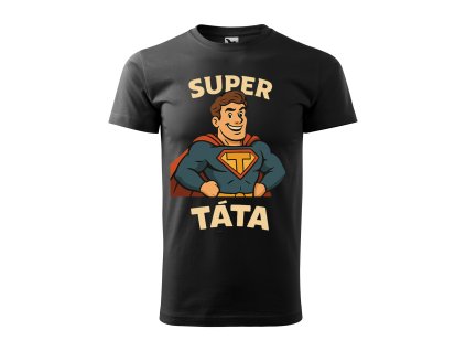 panske-bavlnene-darkove-tricko-pro-nejlepsiho-tatku-na-svete-tatka-je-superman-tatka-je-superhrdina-darkove-tricko-pro-otce-darek-pro-tatu-darek-pro-otce-tricko-pro-otce-malfini-adler-100%-bavlna-cerna-cerne