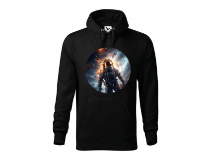 Panska-mikina-s-kapuci-Mikina-pro-muze-Originalni-mikina-mikina-s-potiskem-malfini-adler-Kosmonaut-Space-traveler-Vesmirny-cestovatel-NASA-cerna-65%-bavlna-35%-polyester