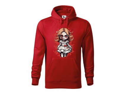 Damska-mikina-s-kapuci-mikina-pro-damy-mikina-pro-zeny-alternativni-annabelle-horor-mikina-s-potiskem-65%-bavlna-35%-polyester-cervena