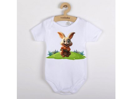 Originalni-kojenecke-body-s-kratkym-rukavem-body-pro-miminka-kralicek-bunny-b-rabbit-100%-bavlna-bile