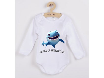 originalni-kojenecke-body-s-dlouhym-rukavem-body-pro-miminka-baby-shark-maly-zralok-zralucek-100%-bavlna-bile