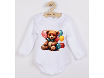 originalni-kojenecke-body-s-dlouhym-rukavem-body-pro-miminka-medvidek-s-balonky-narozeniny-100%-bavlna-bile