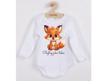 Originalni-kojenecke-body-s-kratkym-rukavem-body-pro-miminka-body-pro-chlapecky-holcicky-mala-liska-chytry-chytra-jako-liska-100%-bavlna-bile