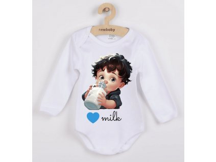Originalni-kojenecke-body-s-dlouhym-rukavem-body-pro-miminka-love-mil-miluju-mleko-mliko-jedlik-chlapecek-100%-bavlna-bile