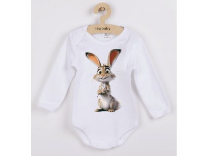 Originalni-kojenecke-body-s-dlouhym-rukavem-body-pro-miminka-roztomily-zajicek-vtipny-zajicek-100%-bavlna-bile