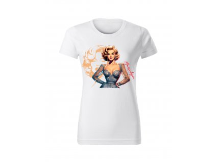 damske-tricko-s-kratkym-rukavem-tricko-pro-zeny-tricko-pro-slecny-origo-motivy-malfini-adler-marilyn-monroe-blondyna-100%-bavlna-bile-triko-s-potiskem-marilyn-monroe