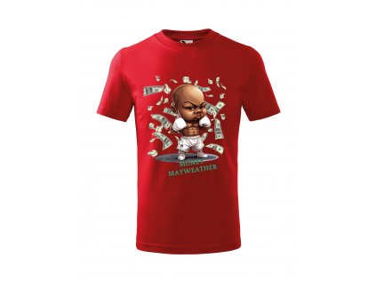 detske-tricko-s-kratkym-rukavem-tricko-pro-chlapce-klucici-tricko-chlapecke-tricko-malfini-adler-box-floyd-money-mayweather-100%-bavlna-cervene-triko-s-potiskem-triko-s-orignalnim-potiskem-tricka-s-potiskem