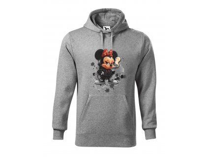 damska-mikina-s-kapuci-mikina-prozeny-mikina-s-potiskem-perfektni-darek-minnie-mouse-rebelka-s-cigaretou-malfini-adler-65%-bavlna-35%-polyester-seda