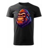 panske-bavlnene-tricko-s-kratkym-rukavem-panske-tricko-s-potiskem-opice-darek-pro-manzela-darek-pro-tatku-darek-pro-pritele-darek-pro-muze-gorila-gorilla-ape-opice-stylove-tricko-malfini-adler-100%-bavlna-cerne