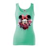 damske-bavlnene-tilko-s-potiskem-kvetinova-minnie-mouse-mickey-mouse-disney-damske-tilko-s-originalnim-potiskem-minnie-mouse-malfini-adler-100%-bavlna-zelene-matove