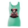 damske-bavlnene-tilko-s-potiskem-minnie-mouse-mickey-mouse-disney-dead-minnie-damske-tilko-s-originalnim-potiskem-minnie-malfini-adler-100%-bavlna-matove-zelene