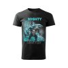 panske-bavlnene-tricko-s-potiskem-zralok-svalnaty-zralok-mighty-hunter-malfini-adler-100%-bavlna-cerne