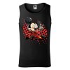 panske-bavlnene-tilko-s-potiskem-mickey-mouse-jako-jezdec-formule-1-zavodnik-formule-minnie-mouse-disney-malfini-adler-100%-bavlna-cerne