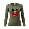 damske-bavlnene-tricko-s-dloihym-rukavem-s-potiskem-minnie-mouse-mickey-mouse-disney-zombie-minnie-netradicni-potisk-s-minnie-malfini-adler-100%-bavlna-khaki